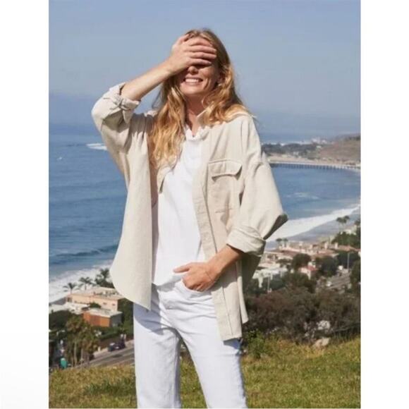 NWT New Frank & Eileen Mcloghlin Utility Shacket in Natural Size XS/S - Picture 5 of 10